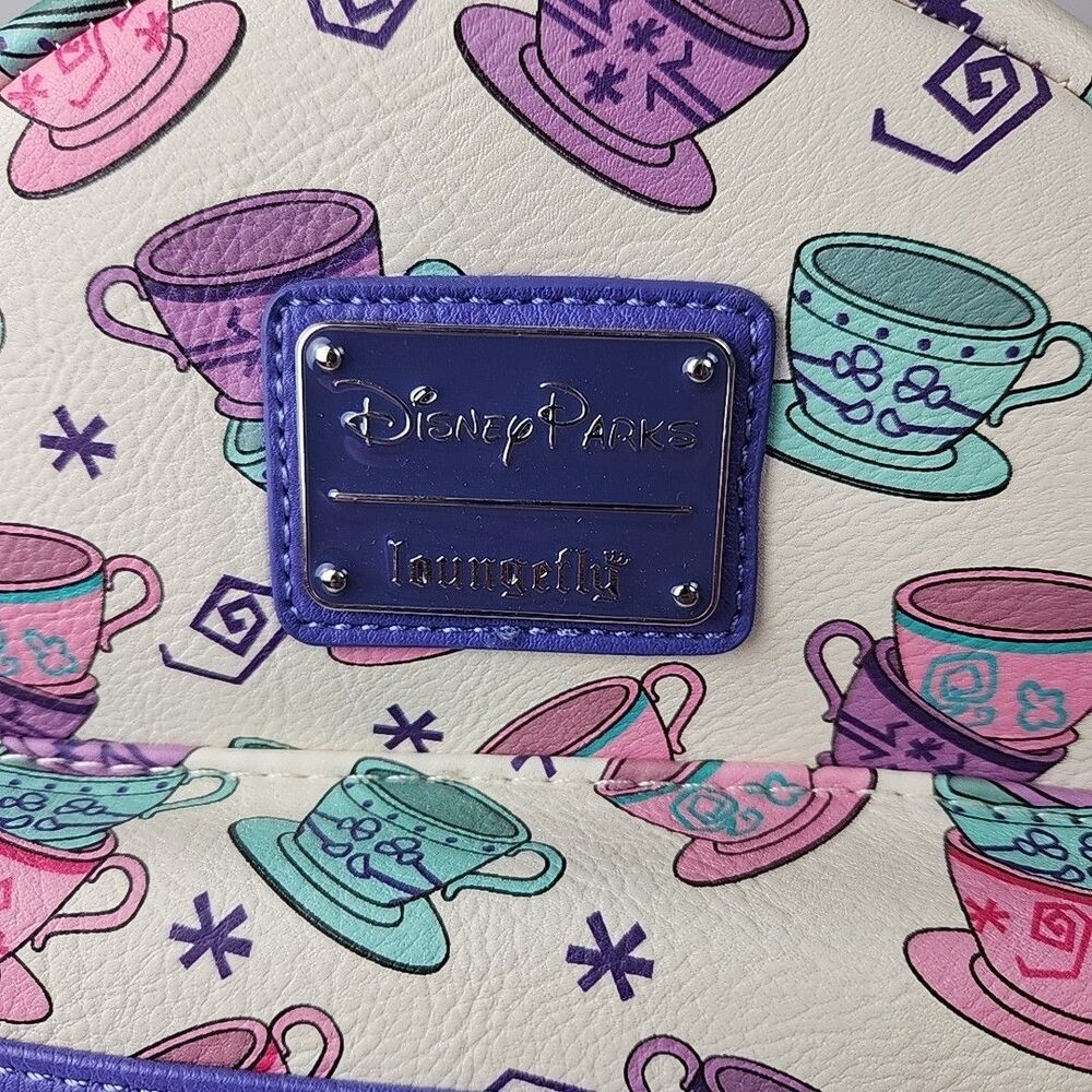 Disney Parks Loungefly Alice in Wonderland Mad Tea Party Teacups Mini Backpack - Picture 6 of 12